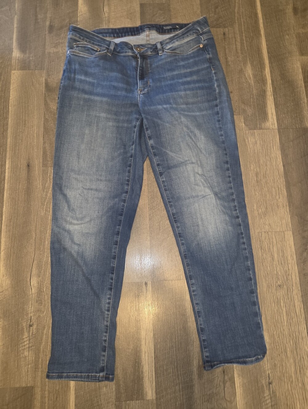 J.Jill Denim Boyfriend Straight Leg Ankle Jeans Size 16R Medium Wash